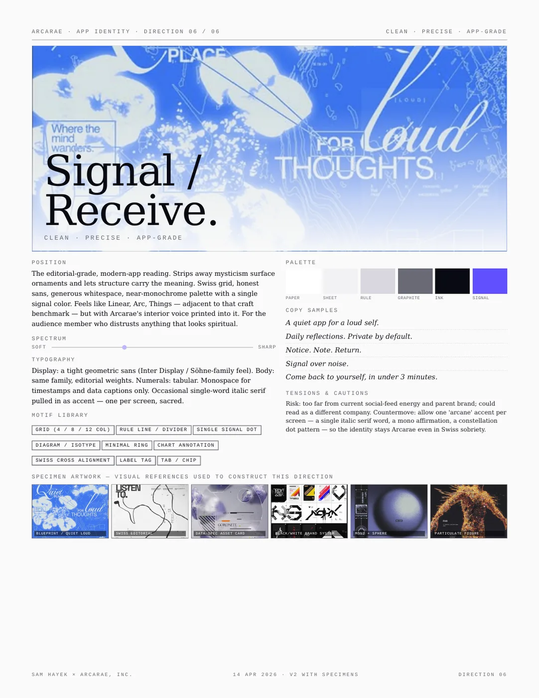 Signal / Receive concept
