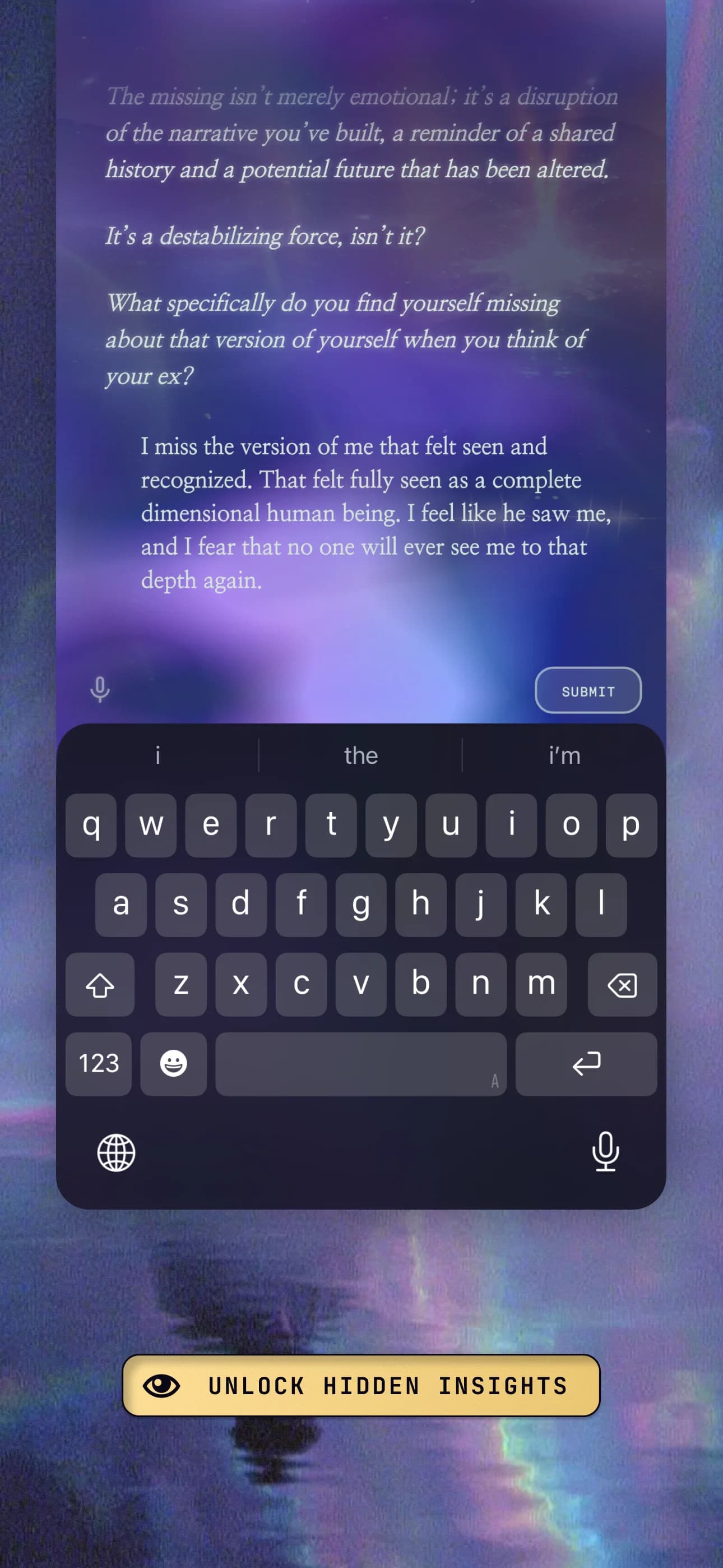 typing screen